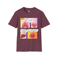 Organs React: When Migraine Strikes, Unisex Softstyle T-Shirt