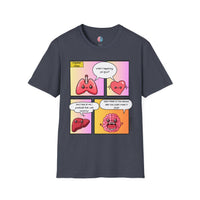 Organs React: When Migraine Strikes, Unisex Softstyle T-Shirt