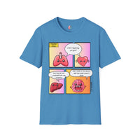 Organs React: When Migraine Strikes, Unisex Softstyle T-Shirt