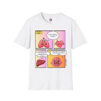 Organs React: When Migraine Strikes, Unisex Softstyle T-Shirt
