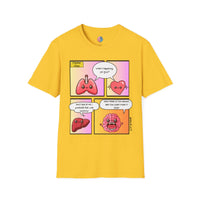 Organs React: When Migraine Strikes, Unisex Softstyle T-Shirt