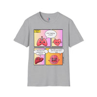 Organs React: When Migraine Strikes, Unisex Softstyle T-Shirt