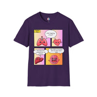 Organs React: When Migraine Strikes, Unisex Softstyle T-Shirt