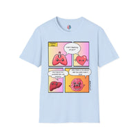 Organs React: When Migraine Strikes, Unisex Softstyle T-Shirt