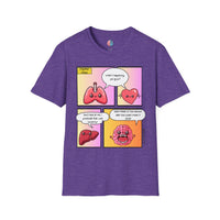 Organs React: When Migraine Strikes, Unisex Softstyle T-Shirt