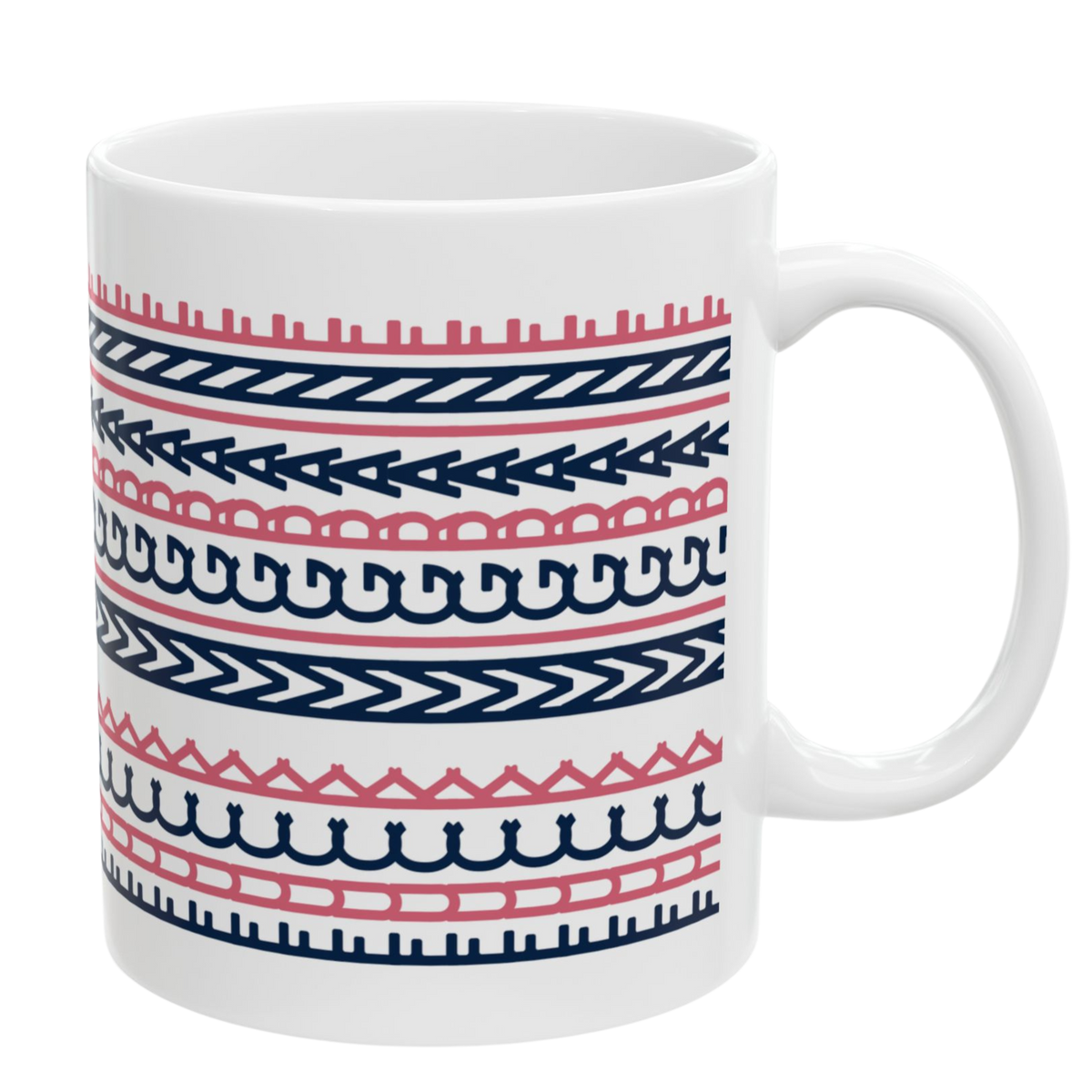 Bohemian Pattern (Or is it? Turn your head to the side)  Ceramic Mug - 11oz