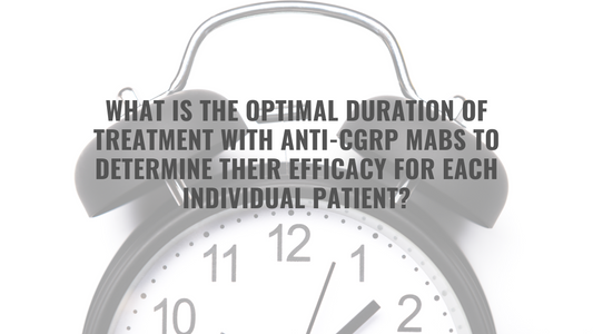 What is the optimal duration of treatment with anti-CGRP mAbs to determine their efficacy for each individual patient?