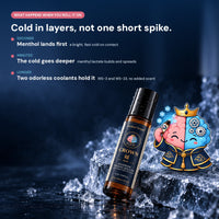 CROWN Plus cooling timeline: menthol lands in seconds, menthyl lactate goes deeper in minutes, WS-3 and WS-23 hold the cold longer